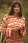 Thumbnail View 1: LSPACE Sun Ray Crochet Cropped Sweater