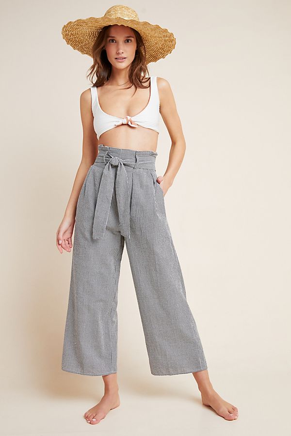 Slide View: 1: Mara Hoffman Arianna Cropped Wide-Leg Pants