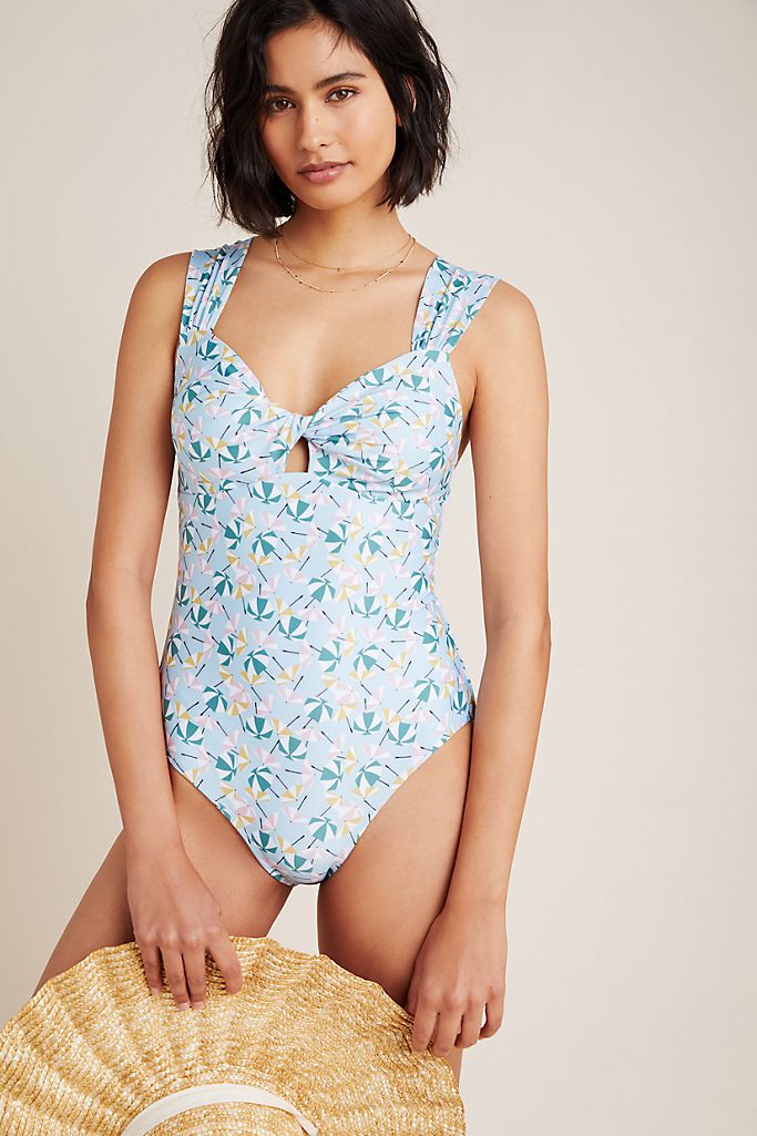 Rion Twist Front One Piece Swimsuit Anthropologie