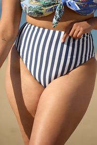 Slide View: 5: Celandine High-Waisted Bikini Bottoms