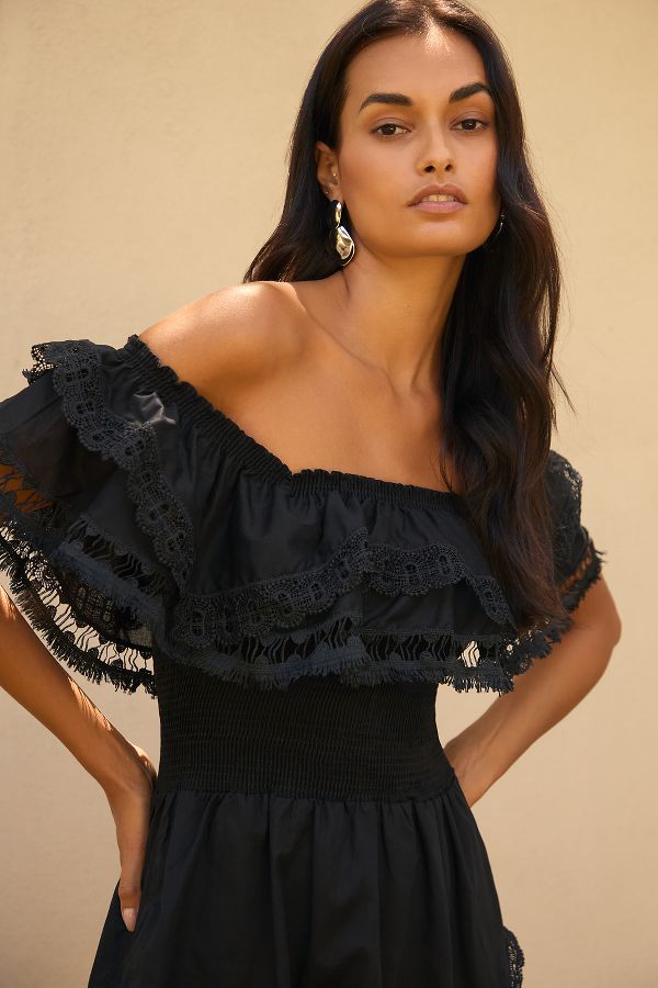 Slide View: 1: Peixoto Wyatt Off-The-Shoulder Mini Dress