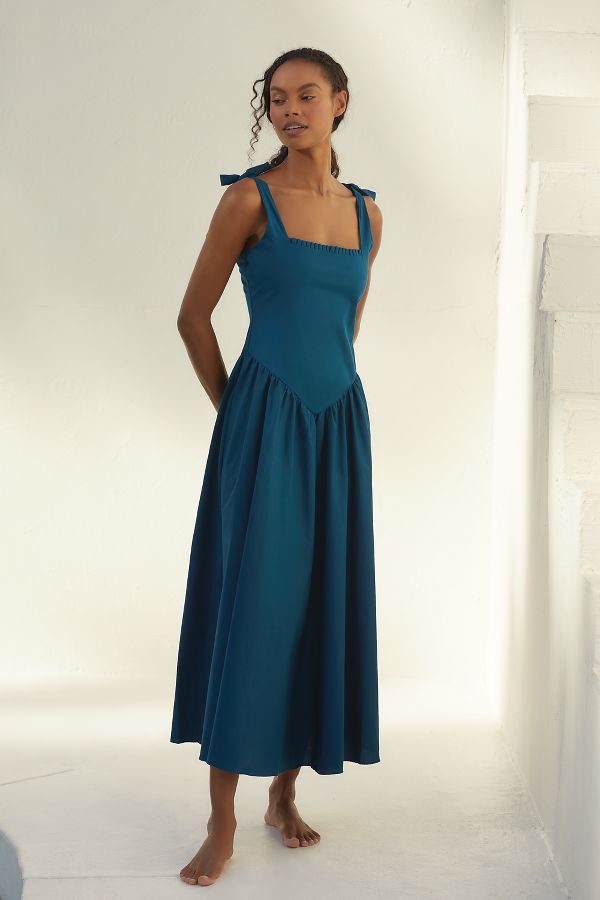 Slide View: 1: Peixoto Harlow Drop-Waist Midi Dress