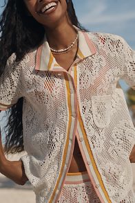 Slide View: 2: Maaji Crochet Buttondown Top