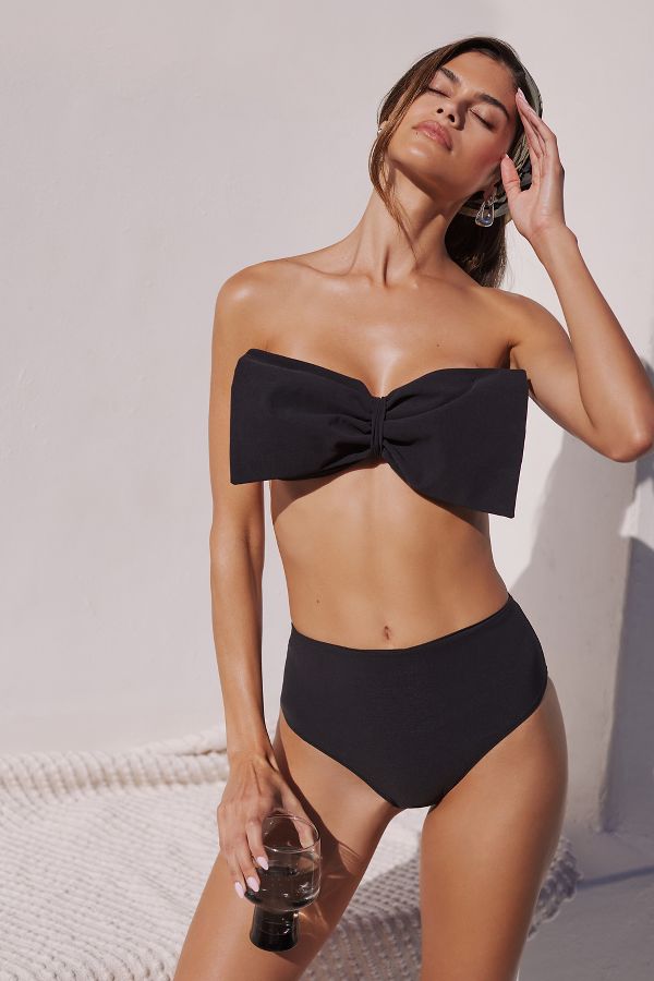 Slide View: 4: Love Stories High-Waisted Bikini Bottoms