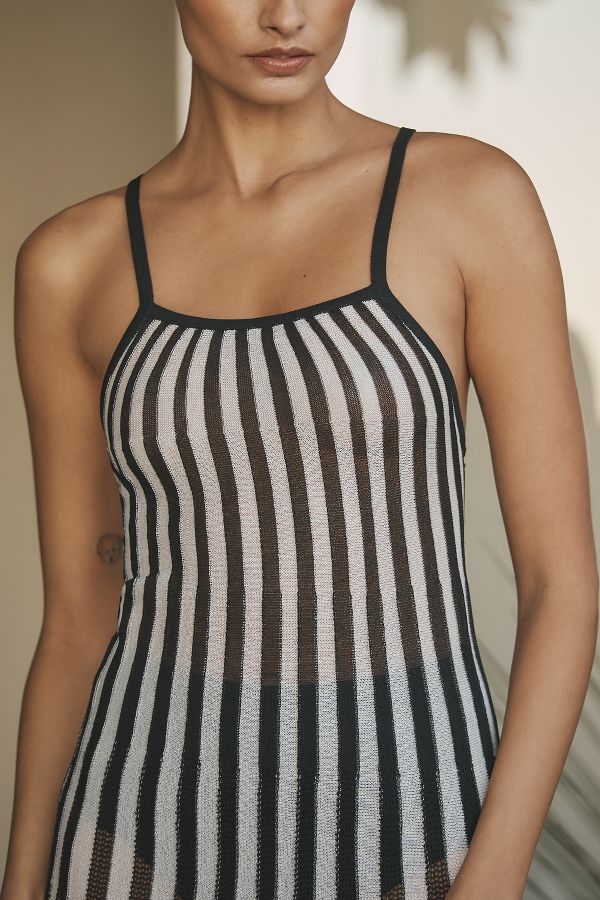 Slide View: 3: Solid & Striped The Kayle Sleeveless Midi Dress