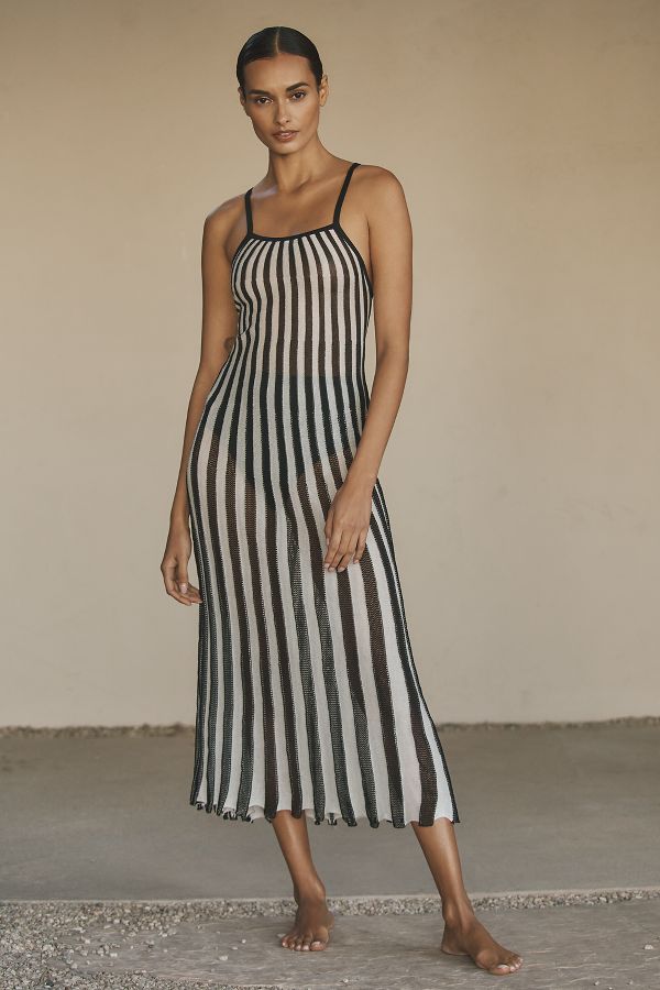 Slide View: 1: Solid & Striped The Kayle Sleeveless Midi Dress