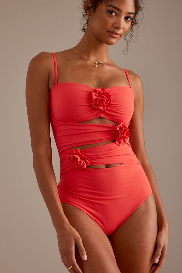 Slide View: 1: Sea Level Casa Bandeau Cut-Out Swimsuit