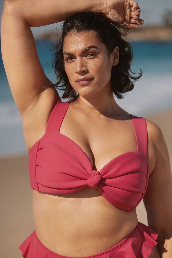 Slide View: 1: Montce Plus Raspberry Hayden Bikini Top