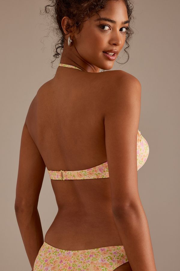 Slide View: 4: Billabong Summer Floral Tie-Front Halter Bikini Top