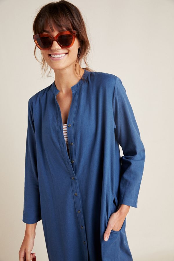 Sandy Sheer Linen CoverUp Dress Anthropologie