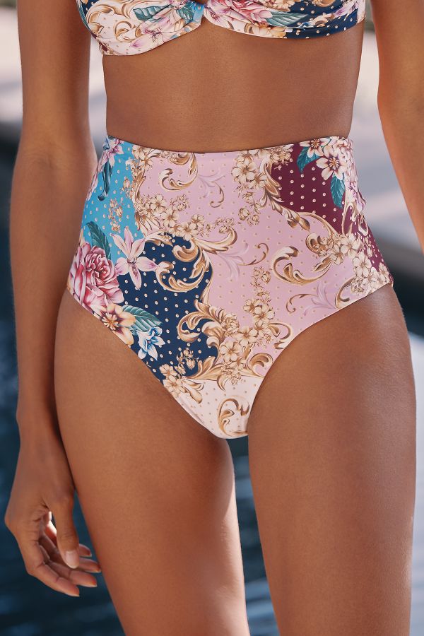 Slide View: 2: Agua Bendita Alicia High-Waisted Bikini Bottoms