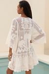 Thumbnail View 2: Farm Rio Palm Tree Cutwork Embroidered Cover-Up Mini Dress