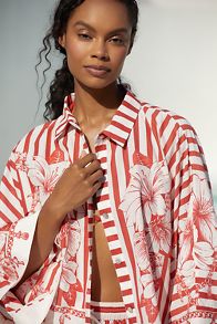 Slide View: 2: Farm Rio Floral Chains Buttondown Shirt