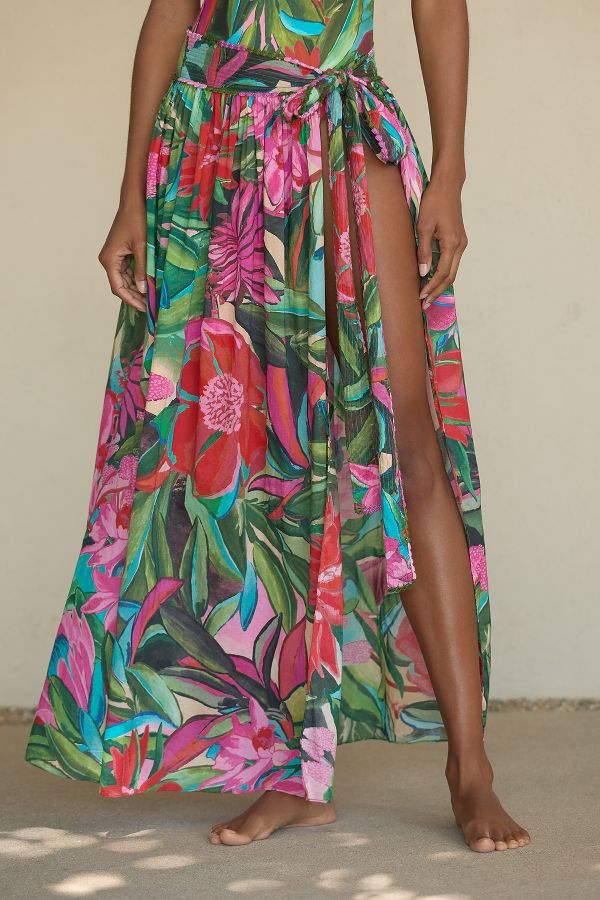 Slide View: 2: Farm Rio Jardin De Reve Midi Skirt