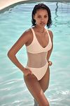 Thumbnail View 4: Sanctuary Crochet Scoop-Neck High-Cut One-Piece Swimsuit