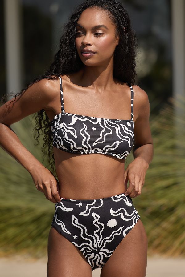 Slide View: 2: Sanctuary High-Waist Reversible Bikini Bottoms