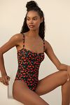 Thumbnail View 4: Good American Cherries Square-Neck One-Piece Swimsuit