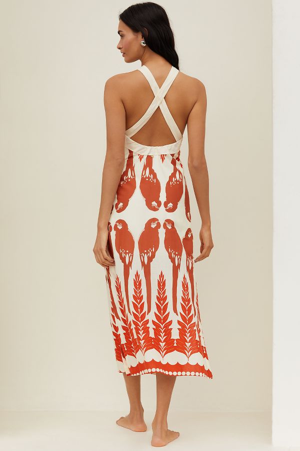 Slide View: 3: Touche Halter Midi Dress