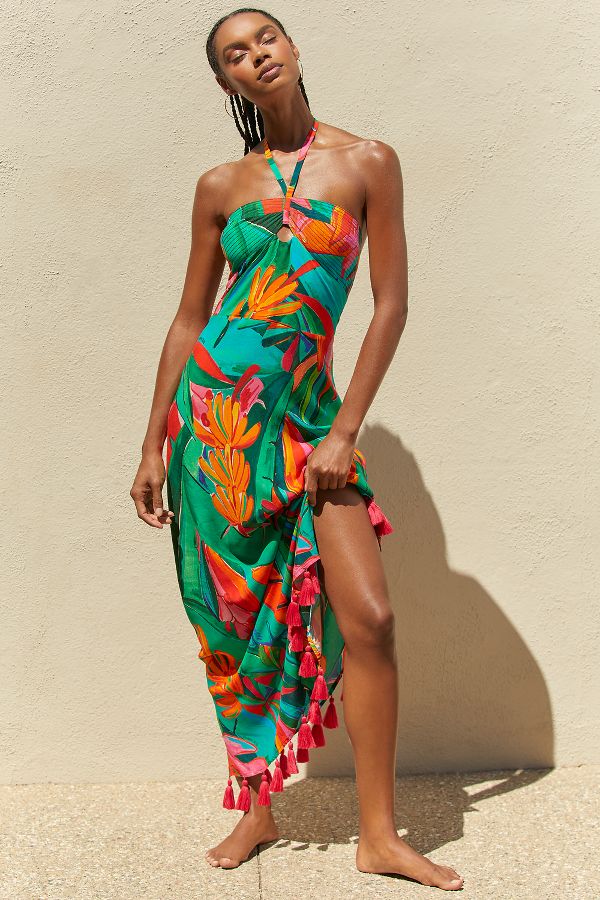 Slide View: 1: Farm Rio x Anthropologie Cover-Up Maxi Dress