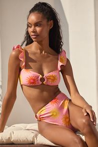 Slide View: 6: Farm Rio x Anthropologie Sun Swim Bikini Top