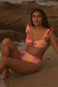 Slide View: 1: Farm Rio x Anthropologie Sun Swim Bikini Top