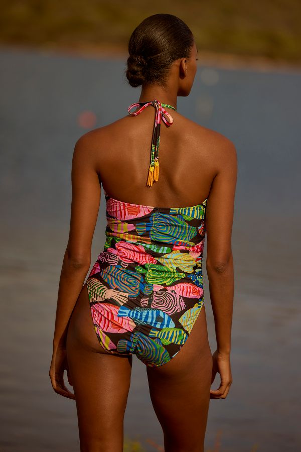 Slide View: 2: Farm Rio x Anthropologie Fish One-Piece Swimsuit