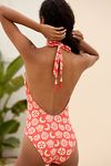 Thumbnail View 2: Farm Rio x Anthropologie Plunge Halter One-Piece Swimsuit