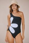 Thumbnail View 4: Farm Rio Giant Flower One-Shoulder One-Piece Swimsuit