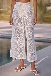 Slide View: 2: Farm Rio x Anthropologie High-Rise Pull-On Pants