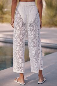 Slide View: 3: Farm Rio x Anthropologie High-Rise Pull-On Pants