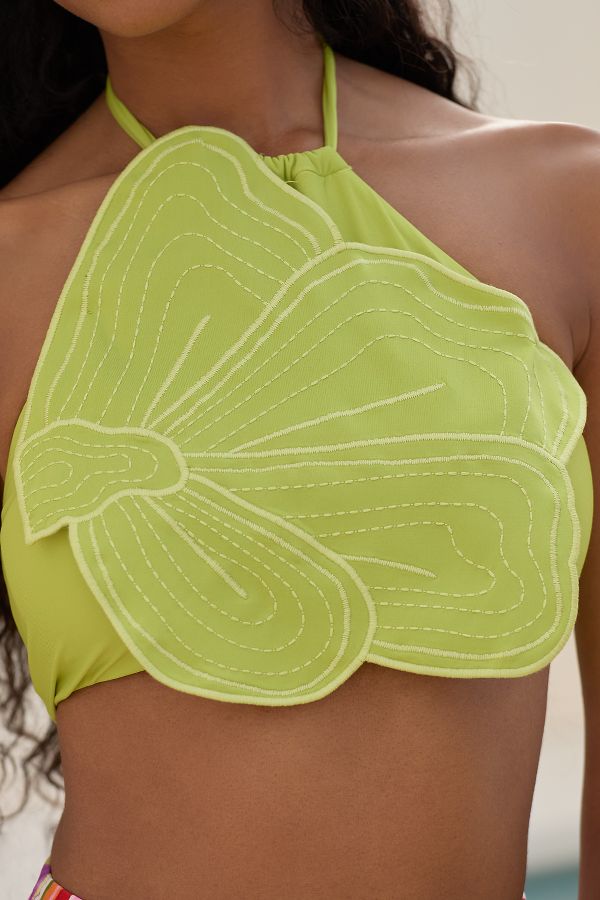 Slide View: 3: Farm Rio x Anthropologie Flower Bikini Top