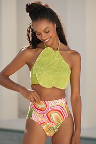 Slide View: 4: Farm Rio x Anthropologie Flower Bikini Top