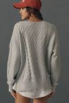 Thumbnail View 2: Beach Riot Callie Silver Shine Cable-Knit Sweatere