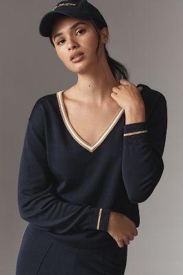 The Upside Greenwich Long-Sleeve V-Neck Top