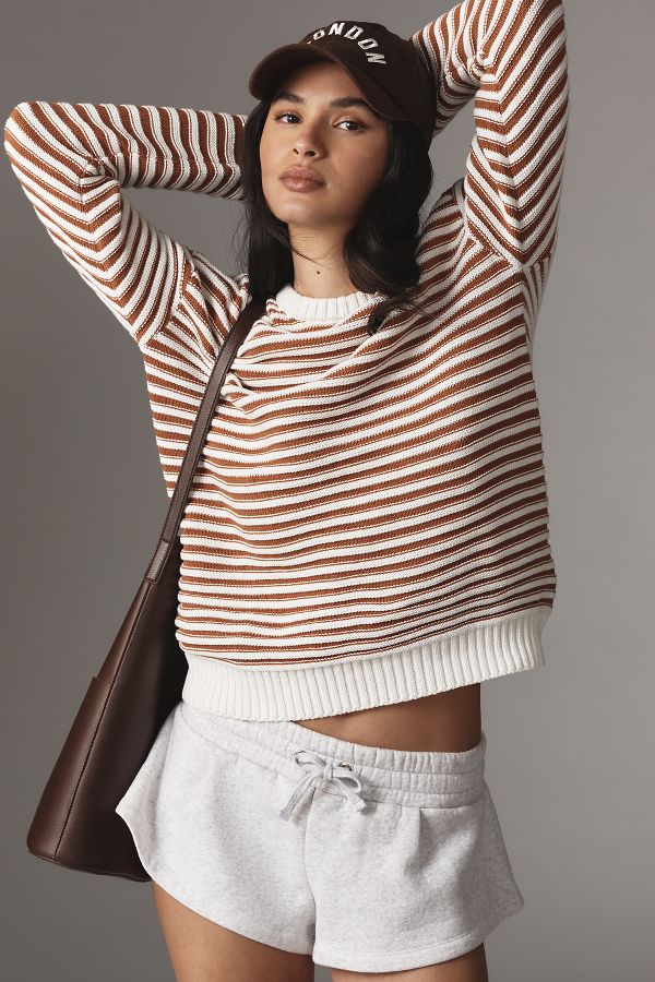 Slide View: 1: The Upside Boo Long-Sleeve Knit Pullover Sweater