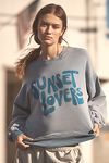 Thumbnail View 1: Electric & Rose Sunset Lovers Graphic Sweatshirt