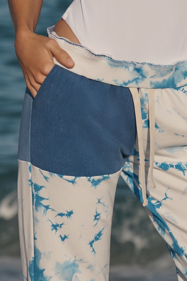 Slide View: 4: Electric & Rose Indigo Patchwork Classic Jogger Sweatpants