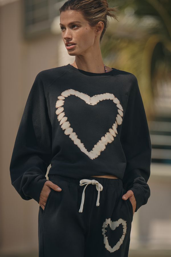 Slide View: 1: Electric & Rose Ronan Heart Sweatshirt