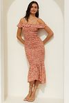 Thumbnail View 1: By Anthropologie Off-The-Shoulder Smocked Midi Dress