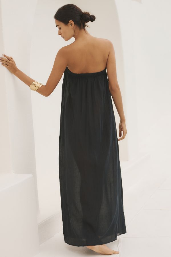 Slide View: 2: By Anthropologie Strapless Gauze Maxi Dress