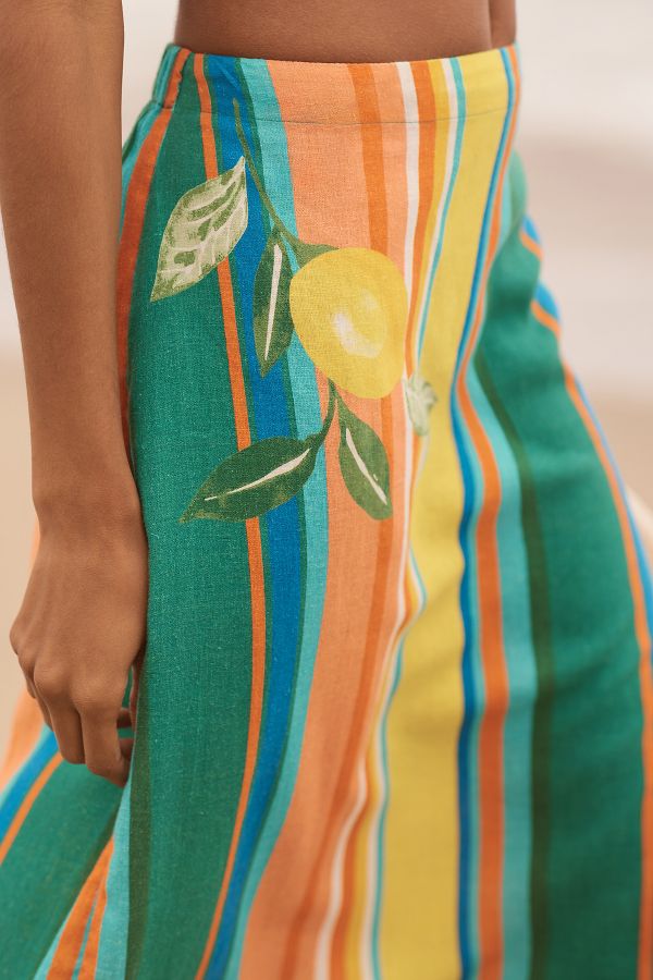 Slide View: 3: By Anthropologie Linen Maxi Skirt