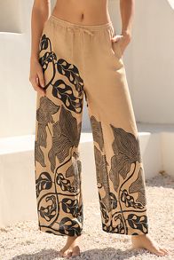 Slide View: 4: Pantalon Ample en Lin Grace Gillespie