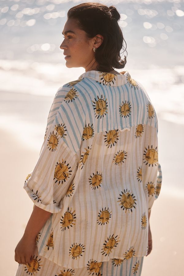 Slide View: 6: LouLou Avenue x Anthropologie Buttondown Top