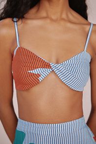 Slide View: 3: Celandine Linen Blend Bandeau Crop Top