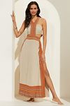 Vista en miniatura 1: Celandine Linen-Blend Embroidered Halter Dress