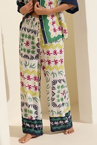 Slide View: 3: Daniella Manini x Celandine Linen Blend Wide-Leg Pull-On Trousers