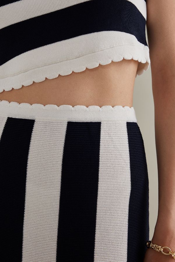 Slide View: 5: The Mandy Striped Slim Midi Skirt by Celandine