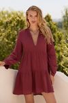 Thumbnail View 1: The Kallie Flowy Tunic Dress: Long-Sleeve Edition