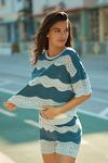 Thumbnail View 1: By Anthropologie Knit Short-Sleeve Top