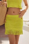 Thumbnail View 2: Celandine Sheer Knit Fringe Mini Skirt